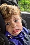 Boy toddler in car