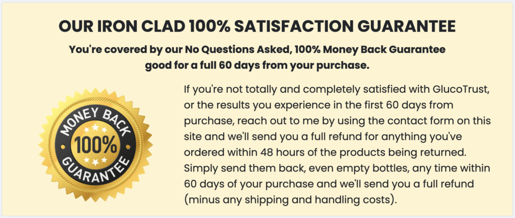 bgglucotrust guarantee image