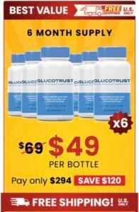 glucotrust-blood-sugar-control  6pk jar image with price